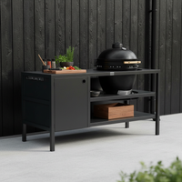 UMAMI Außenküche Modul 3 für Kamado + Kamado SUMO Midi, schwarz