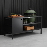 UMAMI Außenküche Modul 3 für Kamado + Kamado SUMO Midi, schwarz / grün
