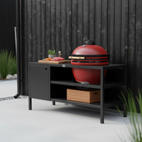 UMAMI Außenküche Modul 3 für Kamado + Kamado BONO Limited, schwarz / rot