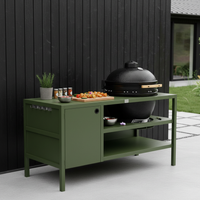 UMAMI Uteküche Modul 3 für Kamado + Kamado BONO Limited, grün / schwarz