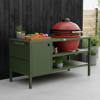 UMAMI Uteküche Modul 3 für Kamado + Kamado BONO Limited, grün / rot