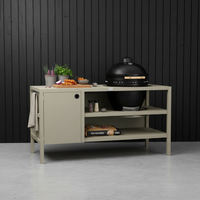 UMAMI Außenküche Modul 3 für Kamado + Kamado SUMO Midi, beige / schwarz