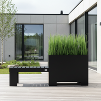 BOTANI Bank und Pflanzgefäß, schwarz