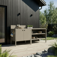 Sonderpreis UMAMI Außenküche Modul 1 + 2 inkl. Abdeckung, beige