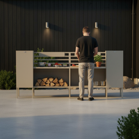 Kummin Außenküche Duo – Paket, beige