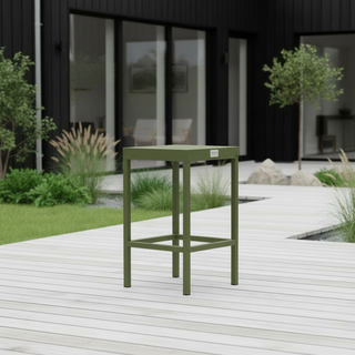 UMAMI Bartisch 172 cm mit 6 Barhockern, grün