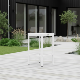 UMAMI Bartisch 172 cm mit 6 Barhockern, weiß