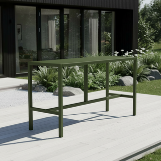 UMAMI Bartisch 172 cm mit 6 Barhockern, grün