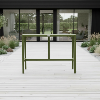 UMAMI Bartisch 123 cm mit 4 Barhockern, grün