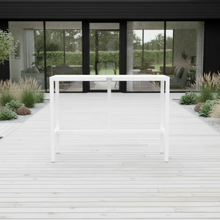 UMAMI Bartisch 123cm mit 4 Barhockern, weiß