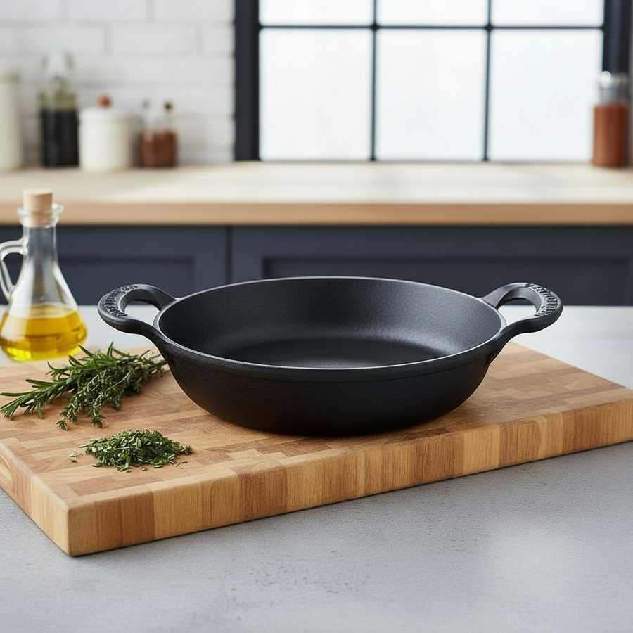 Gjutjärnsgryta Ø 36 cm med trälock