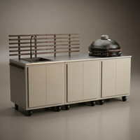Gastro-Außenküchenkombination mit 3 Modulen + Kamado SUMO Maxi
