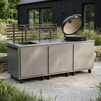 Gastro Outdoor-Küchenkombination mit 3 Modulen + Kamado Nordic Flame 25" 