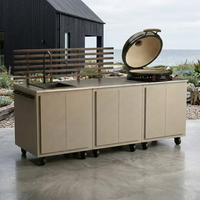 Gastro Outdoor-Küchenkombination mit 3 Modulen + Kamado Nordic Flame 25" 