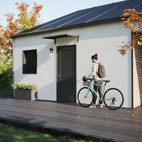 MODERN Eingangsüberdachung, L130 x B85 x H27,5 cm, schwarz