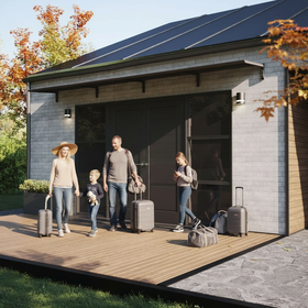 MODERN Eingangsüberdachung, L520 x B85 x H27,5 cm, schwarz