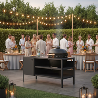 UMAMI Außenküche Modul 3 für Kamado + Kamado BONO Limited, schwarz