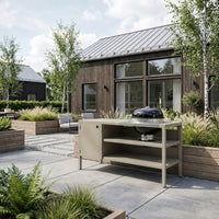 UMAMI Modul 3, beige + schwarzer Kugelgrill NORDIC FLAME 