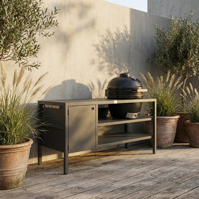 UMAMI Außenküche Modul 3 + schwarzer Kamado NORDIC FLAME, schwarz