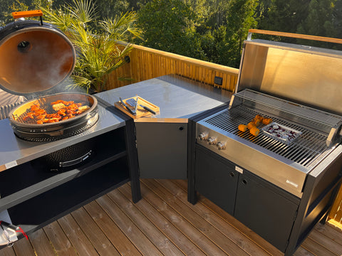 Kombinieren Sie aus mehreren verschiedenen Outdoorküchenmodulen