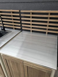 Gastro-Außenküchenmodul mit Rippensitz