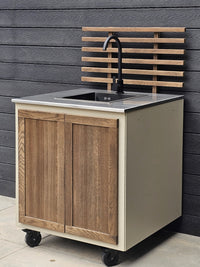 Gastro Außenküche Waschmodul mit Ripp-Rücken