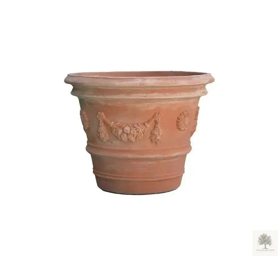 Großer Terrakotta-Topf - Impruneta Garland - 90 cm Durchmesser - 75 cm Höhe 