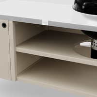 UMAMI Modul 3, beige / Edelstahl + schwarzer Kugelgrill NORDIC FLAME 