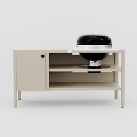 UMAMI Modul 3, beige + schwarzer Kugelgrill NORDIC FLAME 