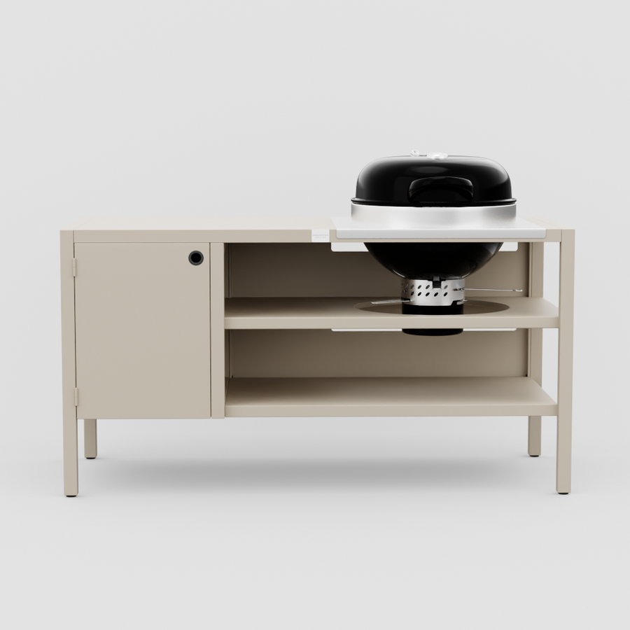 UMAMI Modul 3, beige + schwarzer Kugelgrill NORDIC FLAME 