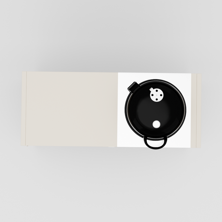 UMAMI Modul 3, beige + schwarzer Kugelgrill NORDIC FLAME 