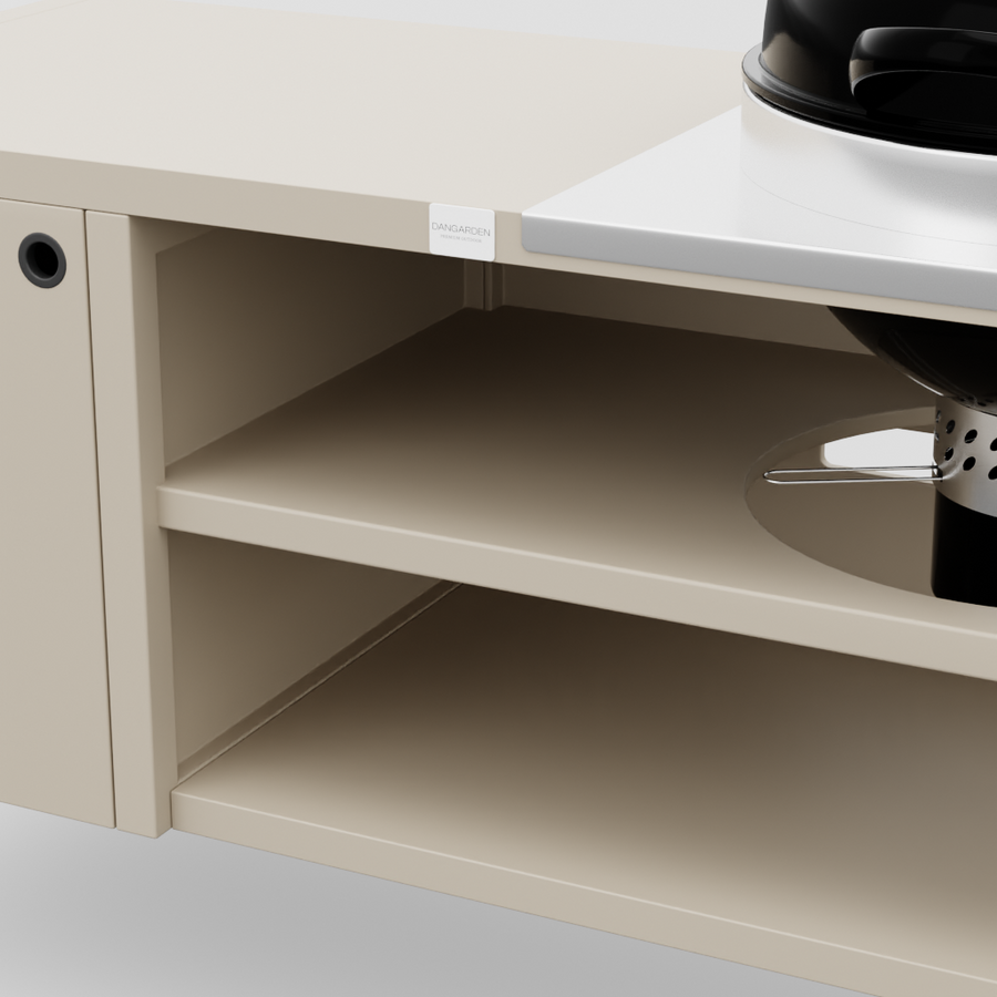 UMAMI Modul 3, beige + schwarzer Kugelgrill NORDIC FLAME 