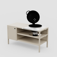 UMAMI Modul 3, beige + schwarzer Kugelgrill NORDIC FLAME 
