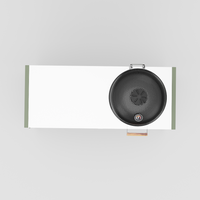 UMAMI Modul 3, grün / Edelstahl + schwarzer Kamado NORDIC FLAME 