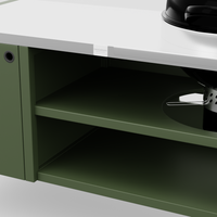 UMAMI Modul 3, grün / Edelstahl + Kugelgrill NORDIC FLAME 