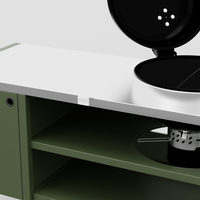 UMAMI Modul 3, grün / Edelstahl + Kugelgrill NORDIC FLAME 