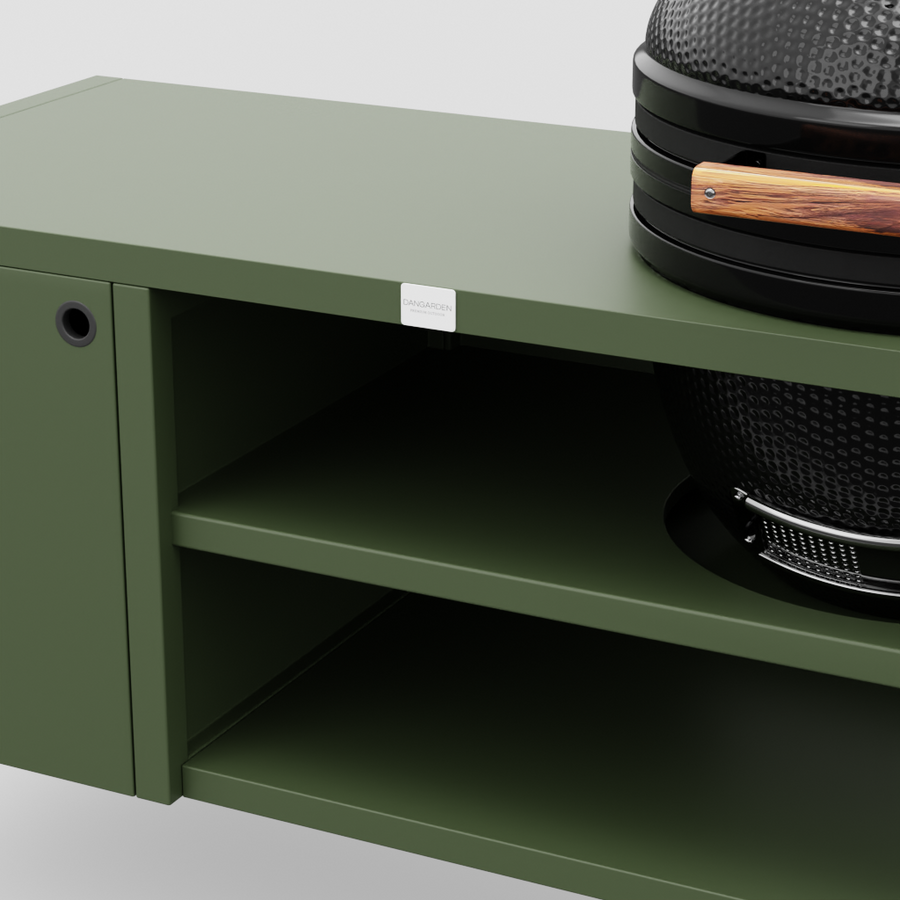 UMAMI Modul 3, grün + schwarzer Kamado NORDIC FLAME 