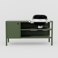 UMAMI Modul 3, grün + schwarzer Kugelgrill NORDIC FLAME 