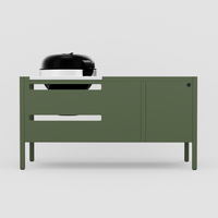 UMAMI Modul 3, grün + schwarzer Kugelgrill NORDIC FLAME 