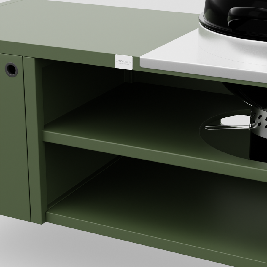 UMAMI Modul 3, grün + schwarzer Kugelgrill NORDIC FLAME 