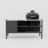 UMAMI Modul 3, schwarz / Edelstahl + schwarze Kamado NORDIC FLAME 