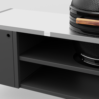 UMAMI Modul 3, schwarz / Edelstahl + schwarze Kamado NORDIC FLAME 