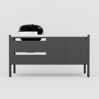 UMAMI Modul 3, schwarz / Edelstahl + schwarzer Kugelgrill NORDIC FLAME 