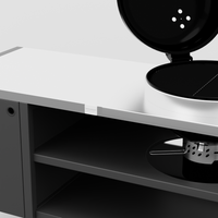UMAMI Modul 3, schwarz / Edelstahl + schwarzer Kugelgrill NORDIC FLAME 