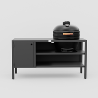 UMAMI Außenküche Modul 3 + schwarzer Kamado NORDIC FLAME, schwarz