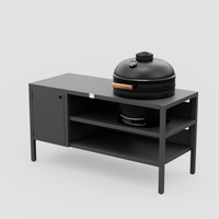 UMAMI Außenküche Modul 3 + schwarzer Kamado NORDIC FLAME, schwarz