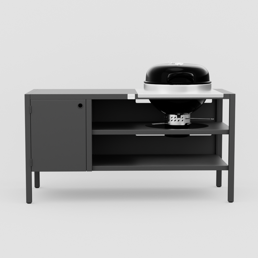 UMAMI Modul 3, schwarz + schwarzer Kugelgrill NORDIC FLAME 