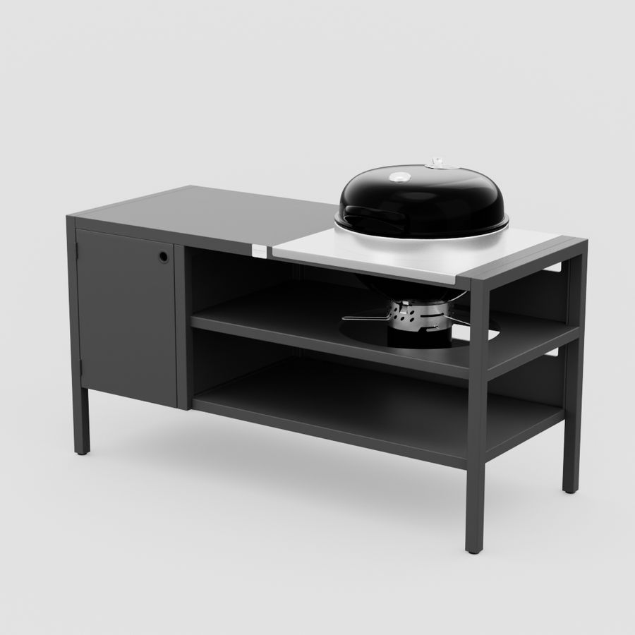 UMAMI Modul 3, schwarz + schwarzer Kugelgrill NORDIC FLAME 