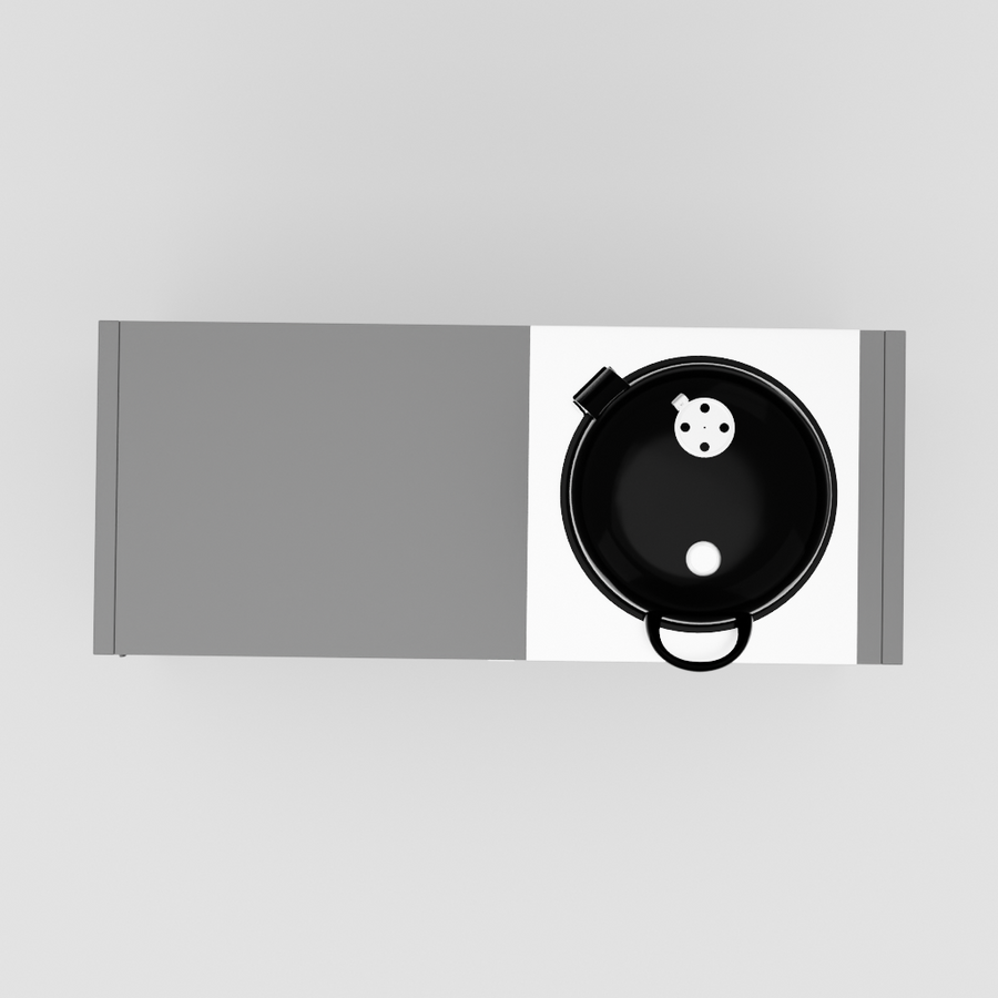 UMAMI Modul 3, schwarz + schwarzer Kugelgrill NORDIC FLAME 