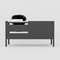 UMAMI Modul 3, schwarz + schwarzer Kugelgrill NORDIC FLAME 